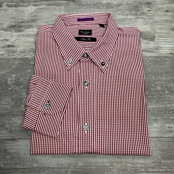 Paul Smith | Shirts | Paul Smith Crimson White Check Slim Shirt 55 3233 |  Poshmark